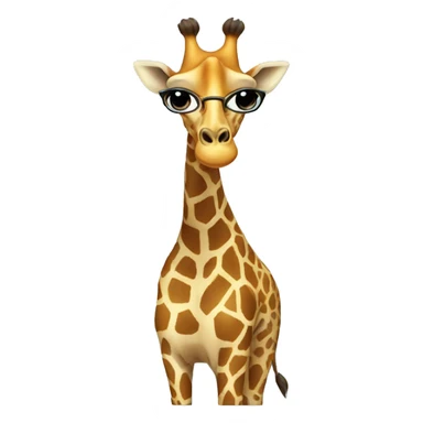 Giraffe with modern fashion sense sticker