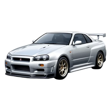 The 1999 Nissan Skyline GT-R R34 is the car used in the movie 2 Fast 2 Furious.  sticker