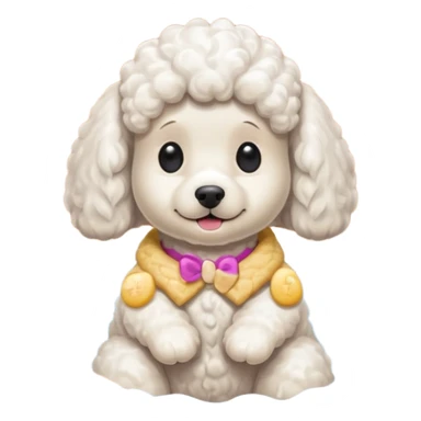 Poodle in sauna sticker