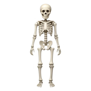 Create a full body human skeleton emoji sticker