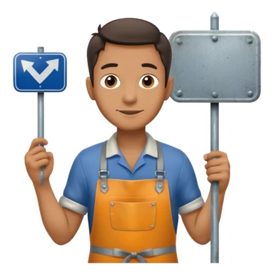 Street Sign Maker man sticker