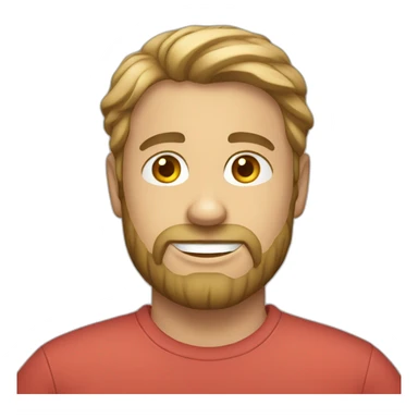 caucasic men with a tshirt sticker