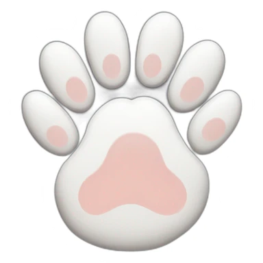 white cat paw sticker