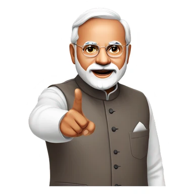 Narendra Modi pointing hand forward sticker