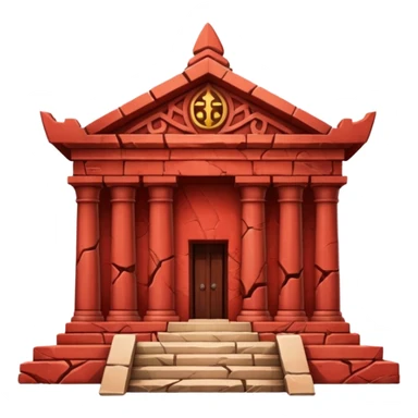 Cracked Temple red sticker