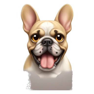 Angry french bulldog sticker