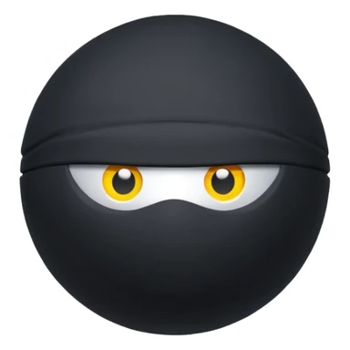 Black fabric Limbless ninja ball sphere sticker