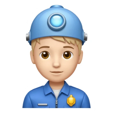 A 3D emoji with a Pixar style that the depicts a person who is learning to become a mechatronic as his highchool extended profile. He is a young boy in a highschool age. sticker