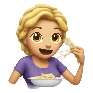 Mom eating spaghetti  sticker