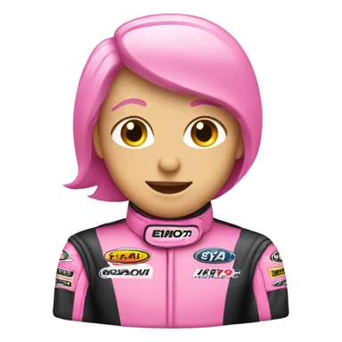 Pink race car sticker