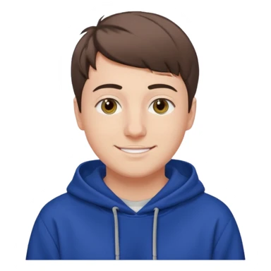Draw MrBeast in casual hoodie with short hair, french cut  & friendly smile. sticker