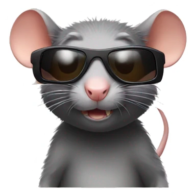 Rat with sunglasses sticker