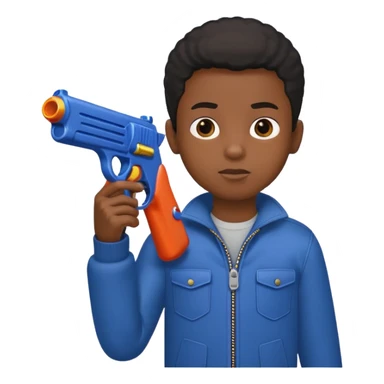 Black boy with a gun sticker