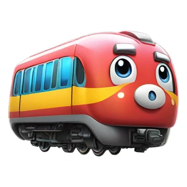 Electric Train with Kirby eye style  sticker
