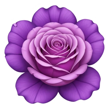 rose shape flower, no stem, now make it a purple sticker