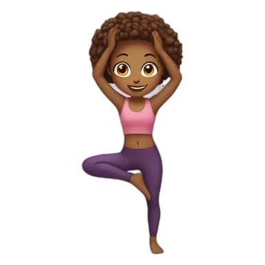 Yoga happy birthday sticker