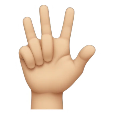 left hand with pointer finger pointing up and thumb pointing right and all other fingers down, doing an L shape sticker