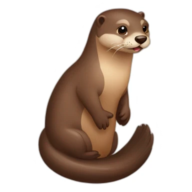 Loutre en train de bronzer sticker