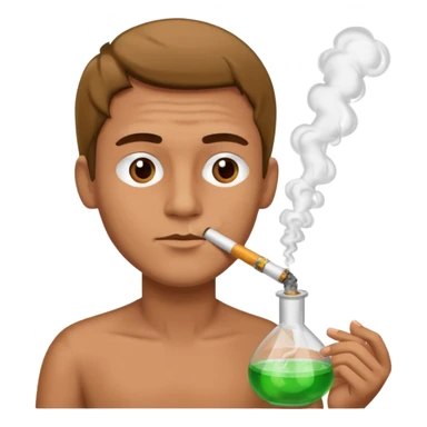 Man smoking from pong sticker