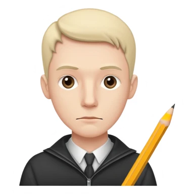 pencil next to a thin man sticker