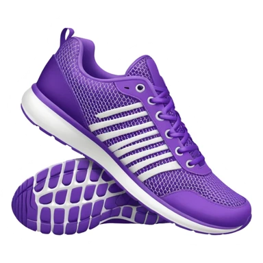 Purple running shoes sticker