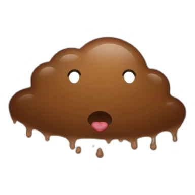 Kissing brown puddle sticker