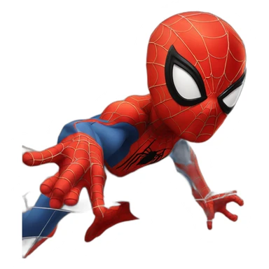 spider man on a web sticker