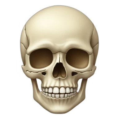 Human skull sticker
