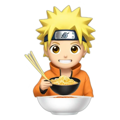 naruto eating ramen sticker