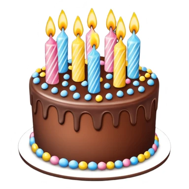 Happy birthday cake sticker