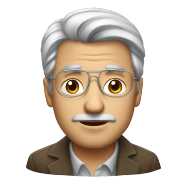 A middle aged man in a sui sticker