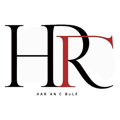 Elegant HRC monogram logo for a luxury fashion brand sticker