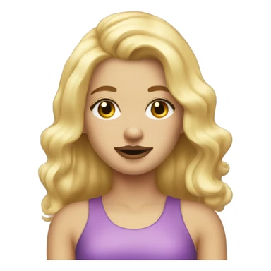 Blond coquette girl with pimples sticker