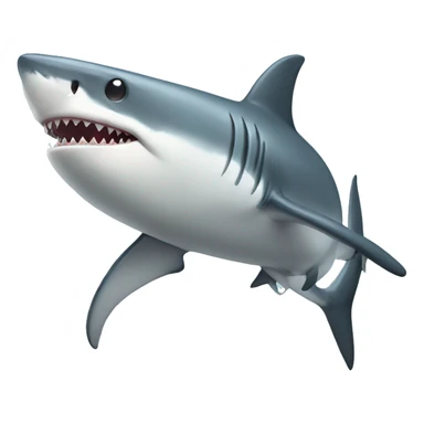 Shark with a bow sticker