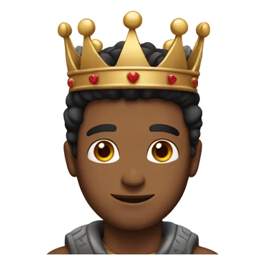 Guy With Black hair and brown eyes With A Crown On his head sticker