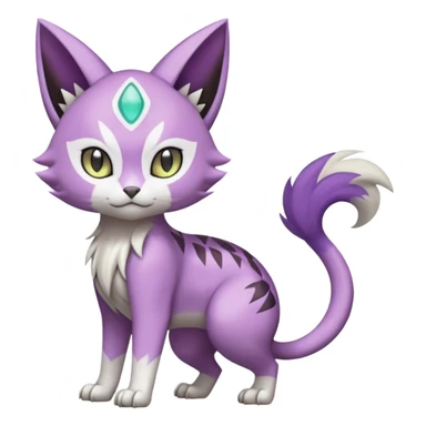 Meloetta-Purrloin-Gatomon-Trico-Pokémon-Digimon-Fakémon-fusion-hybrid-creature sticker