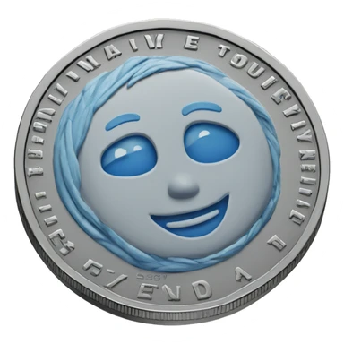 us DOLLAR BLUE COIN sticker