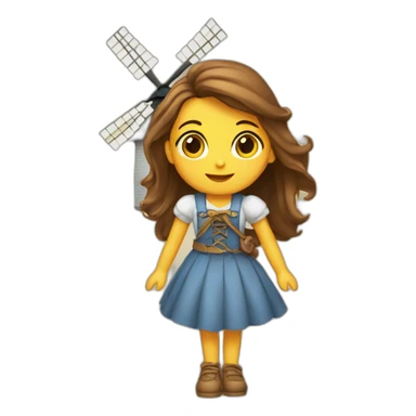 I am a girl near the windmill sticker