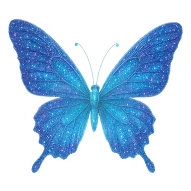 sparkling butterfly sticker