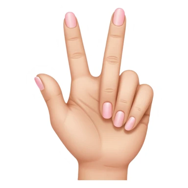 hand with middle finger, index finger, and thumb up, pinky and ring finger down sticker