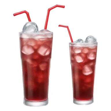 tall glass of iced cherry soda sticker