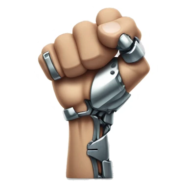 Cyborg arm and bicep with flexing shock sticker