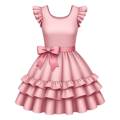 dress top soft pink ruffle ribbon sticker