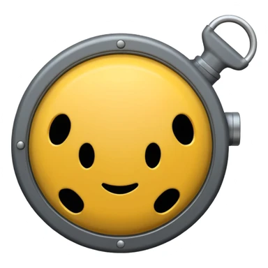 military pressure mine, visible screws and technical details, emoji style sticker
