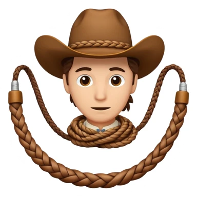 a cowboy lasso sticker