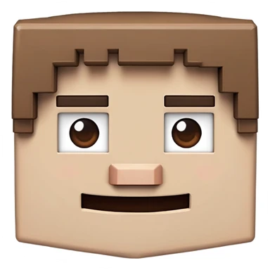 Minecraft character with a happy expression sticker