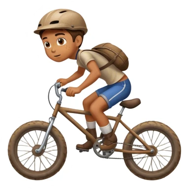 Boy riding a dirty bike sticker