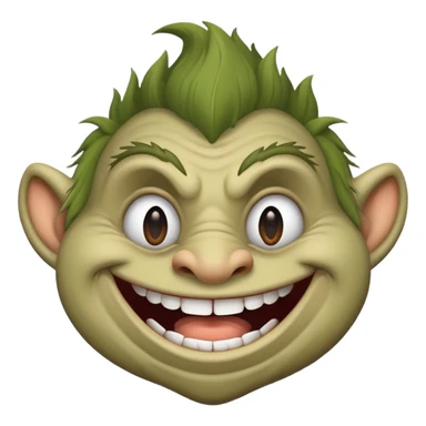 Trolls face sticker