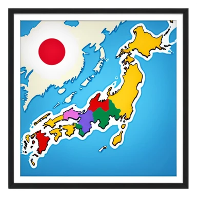 japan county map sticker