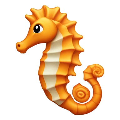 Orange sea horse looking to the right  sticker